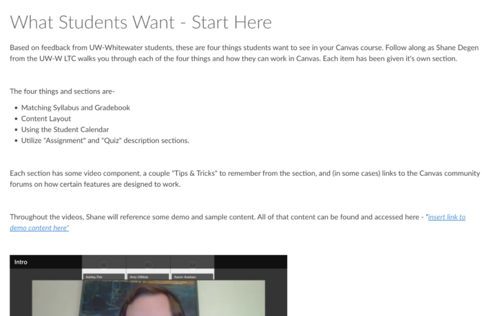 What Students Want In Canvas